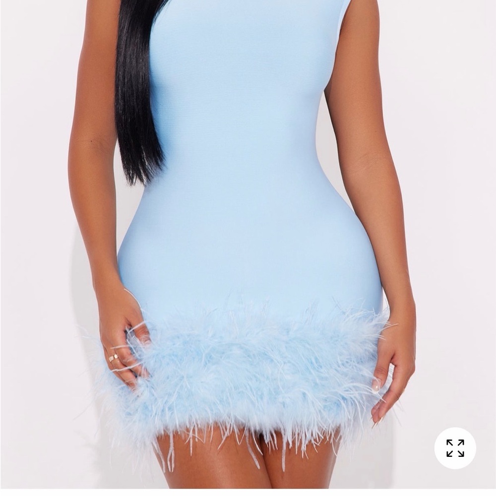 Blue bandage baby blue dress